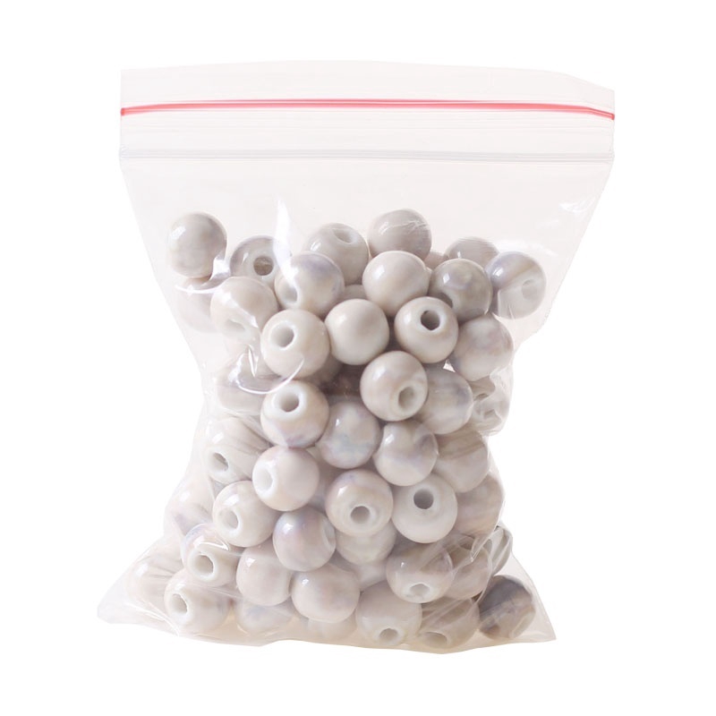 Túi 50 hạt cườm xỏ lỗ 6/ 8/ 10mm dùng làm trang sức thủ công tiện lợi