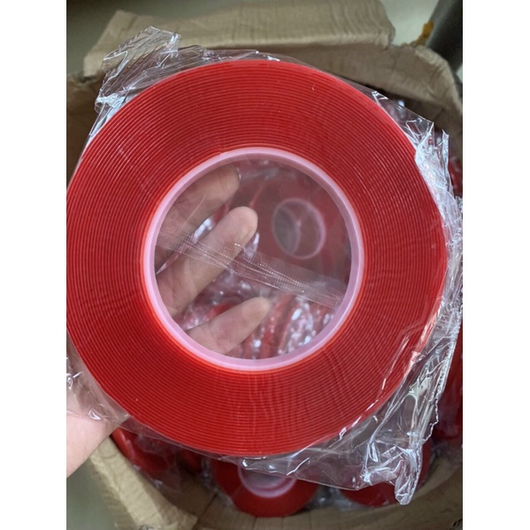 Băng keo đỏ nail , keo cuộn đỏ 2 mặt dán mẫu móng , tạo fan mi , dùng trong nailbox