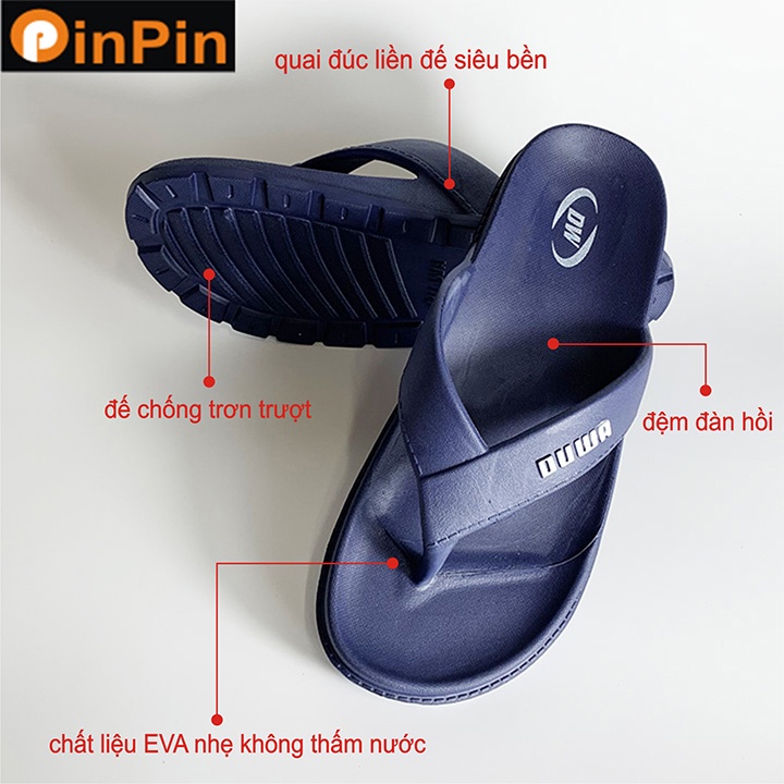 Dép nam đúc liền quai PinPin chất liệu eva đa năng nhẹ êm đế chống mòn trơn trượt ko thấm nước - DW209