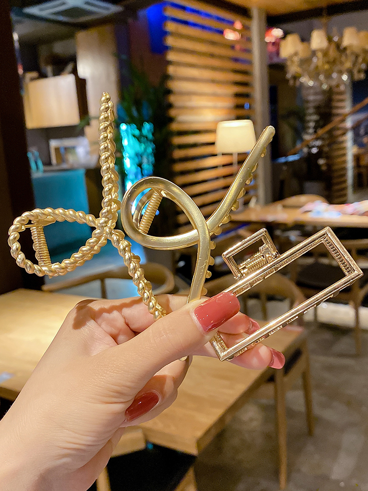 Kẹp Tóc Kim Loại Màu Vàng Sang Trọng Thời Trang Hàn Quốc
