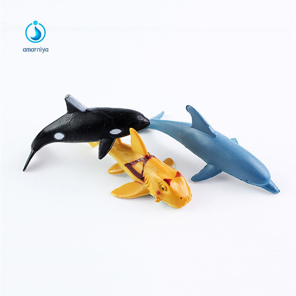 Set 24 Mô Hình Các Loài Tôm Hùm / Cá Voi Sống Động Như Thật Dành Cho Các Bé