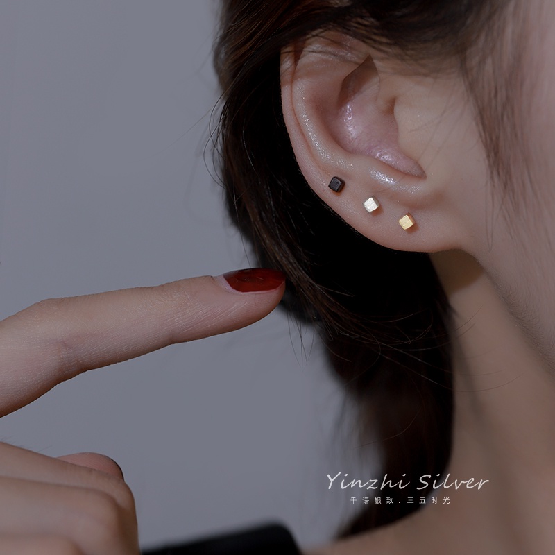 Bông tai mạ bạc sterling 925 không dị ứng đơn giản