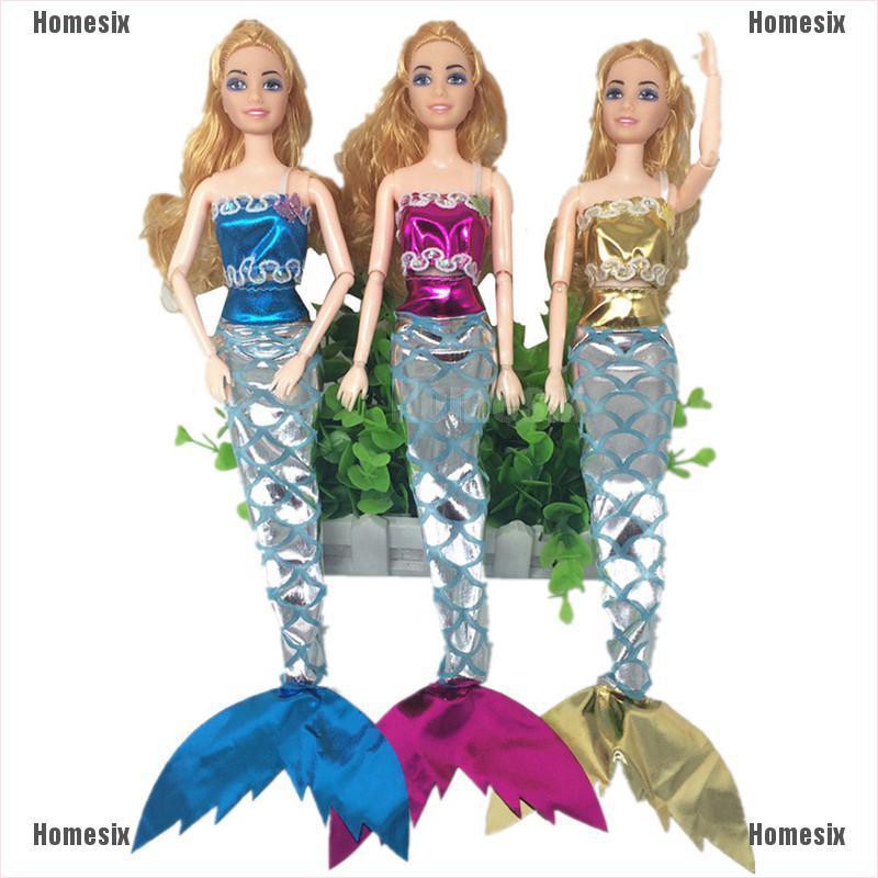 [HoMSI] 3Pcs Glittering Mermaid Doll Clothes Accessories Girls Gift Fit 30cm Barbie SUU