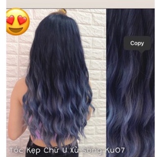 Tóc giả kẹp u ombre uốn sóng nước dài