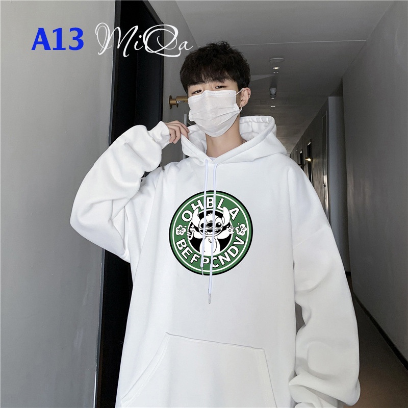 Áo Nỉ Bông Thời Trang UNISEX Hoạ Tiết Logo Stitch Cute 🍀/ HOODIE FREESIZE 💜MiQa 💜 #19 | BigBuy360 - bigbuy360.vn