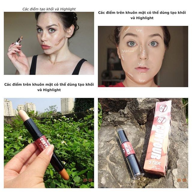 [SẴN - AUTH] Tạo Khối Dạng Thỏi W7 Highlight And Contour Stick | BigBuy360 - bigbuy360.vn