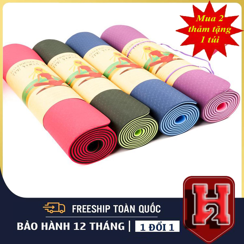 🌿Mua 2 Thảm Tặng 1 Túi🌿Thảm Tập Yoga Chống Trơn Khách Được Chọn Mẫu