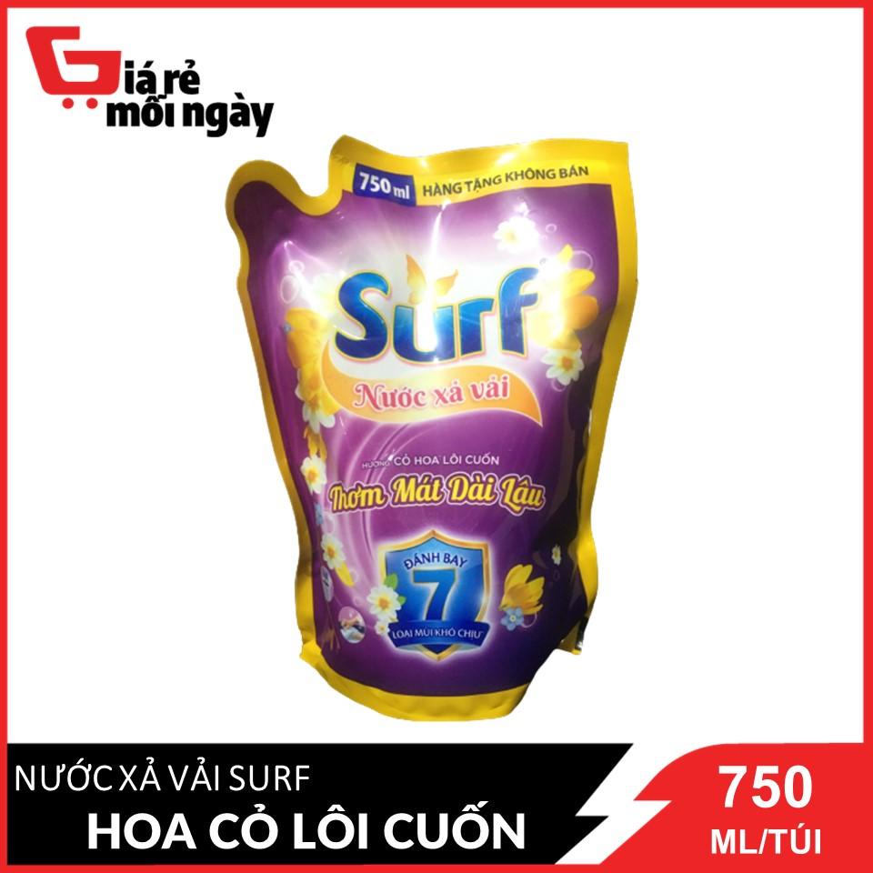 Nước xả vải Surf Hương cỏ hoa lôi cuốn Túi 750ML