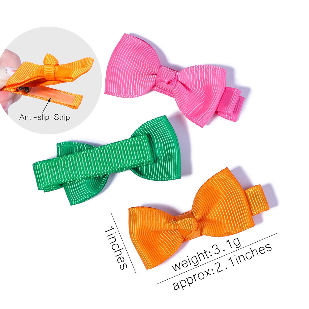 Set 10 kẹp tóc KIDSBOWS đính nơ ruy băng xinh xắn dành cho bé gái