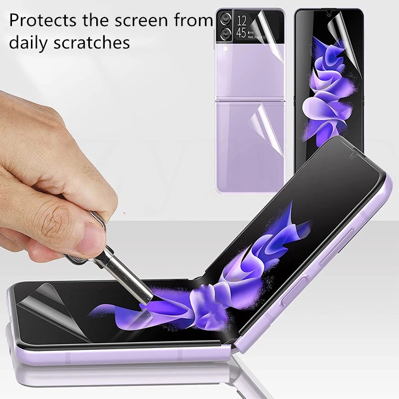Phim Dán Hydrogel Trong Suốt Bảo Vệ Màn Hình Điện Thoại Samsung Galaxy Z Flip 5 4 3 Samsung Galaxy Z Flip 3 4 5