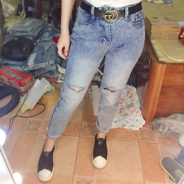 Combo quần jeans áo bra