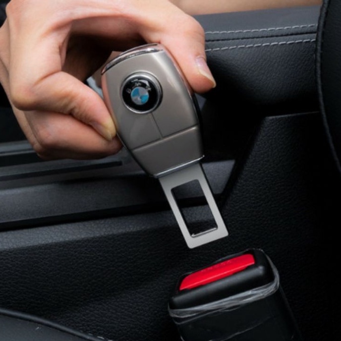 1 Chốt cắm đai an toàn, chốt chồng đai ngắt chuông cho ô tô - Có thể cắm nối tiếp - Chất liệu Inox mạ Crom cao cấp