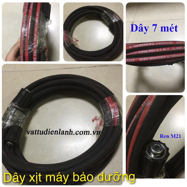 Dây áp lực cho máy bơm xịt nước bảo dưỡng vệ sinh (7-8 mét) - 7-8m ống dây xịt máy bảo dưỡng TD