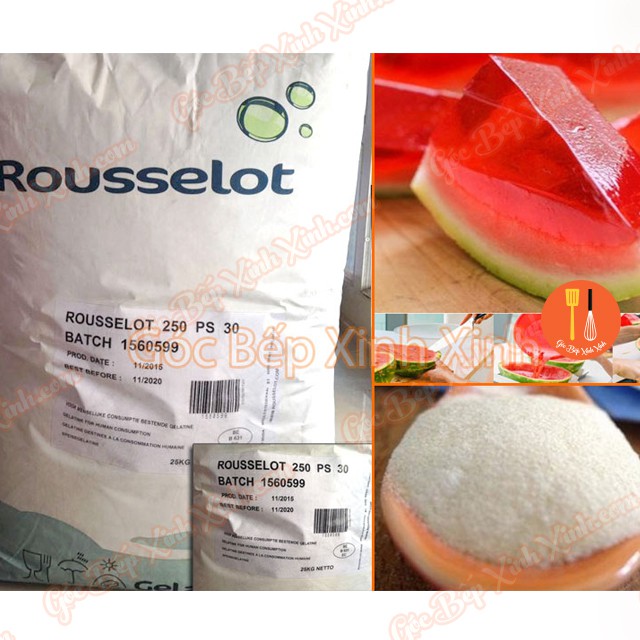 Bột Gelatin Rousselot (Pháp) bloom 250 - 100g