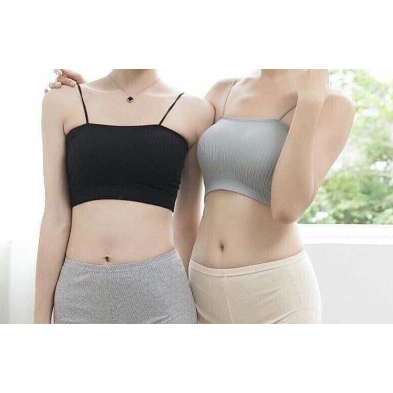 Áo bra quây gân tăm 2 dây co giãn 4 chiều