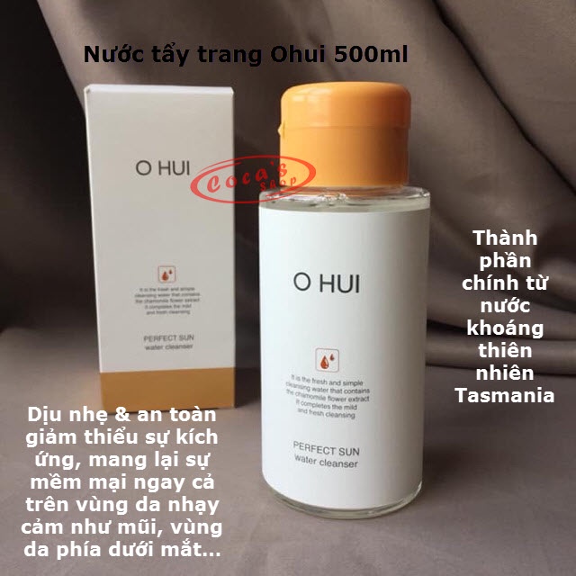 [Mới] Nước tẩy trang ohui Perfect Sun Water Cleanser full 300ml