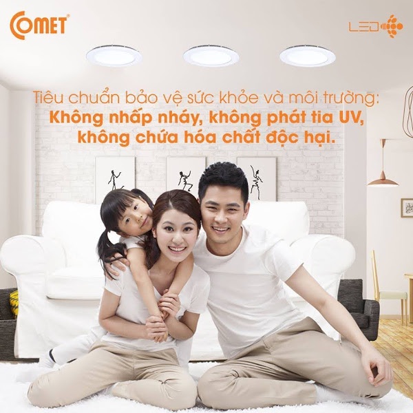 Đèn led ốp trần nổi Comet CED121T-24D, Công suất 24W