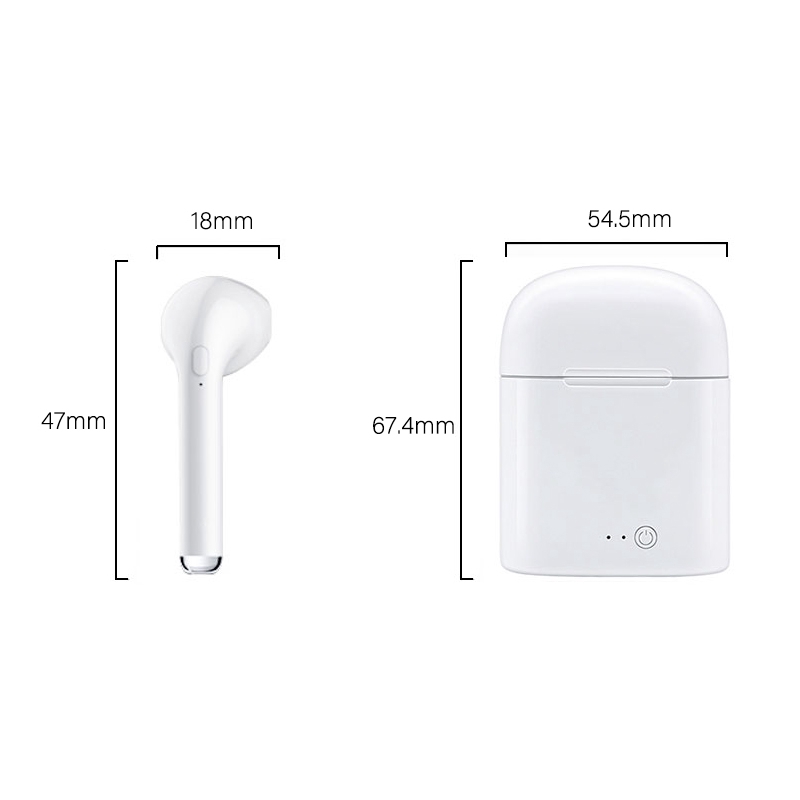 Set tai nghe thể thao không dây Bluetooth V5.0 Tws I7S cho Iphone 7 chất lượng cao