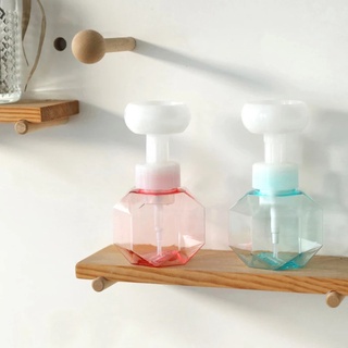 COD 300ml Liquid Soap Dispenser Flower Shape Foam Foaming Pump Empty Bottle Plastic Clear Bottle Shower Gel Foam Pump Bottle Chất tẩy và Khử mùi bồn cầu Vệ sinh nhà cửa