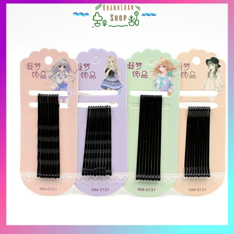 Kẹp tăm đen sơn tĩnh điện cao cấp kẹp tóc mái kẹp tóc cô dâu kích thước 4.7cm và 5.7cm phong cách Hàn Quốc