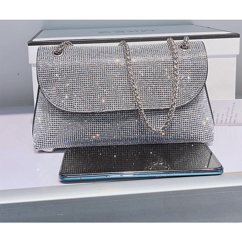 Túi Đeo Chéo Mini Đính Đá Lấp Lánh Thời Trang Mùa Hè Đựng Điện Thoại