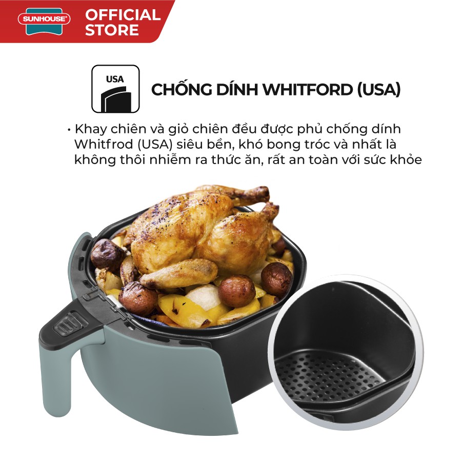 Nồi Chiên Không Dầu SUNHOUSE MAMA SHD4085G 3.5L hàng chính hãng giá tốt