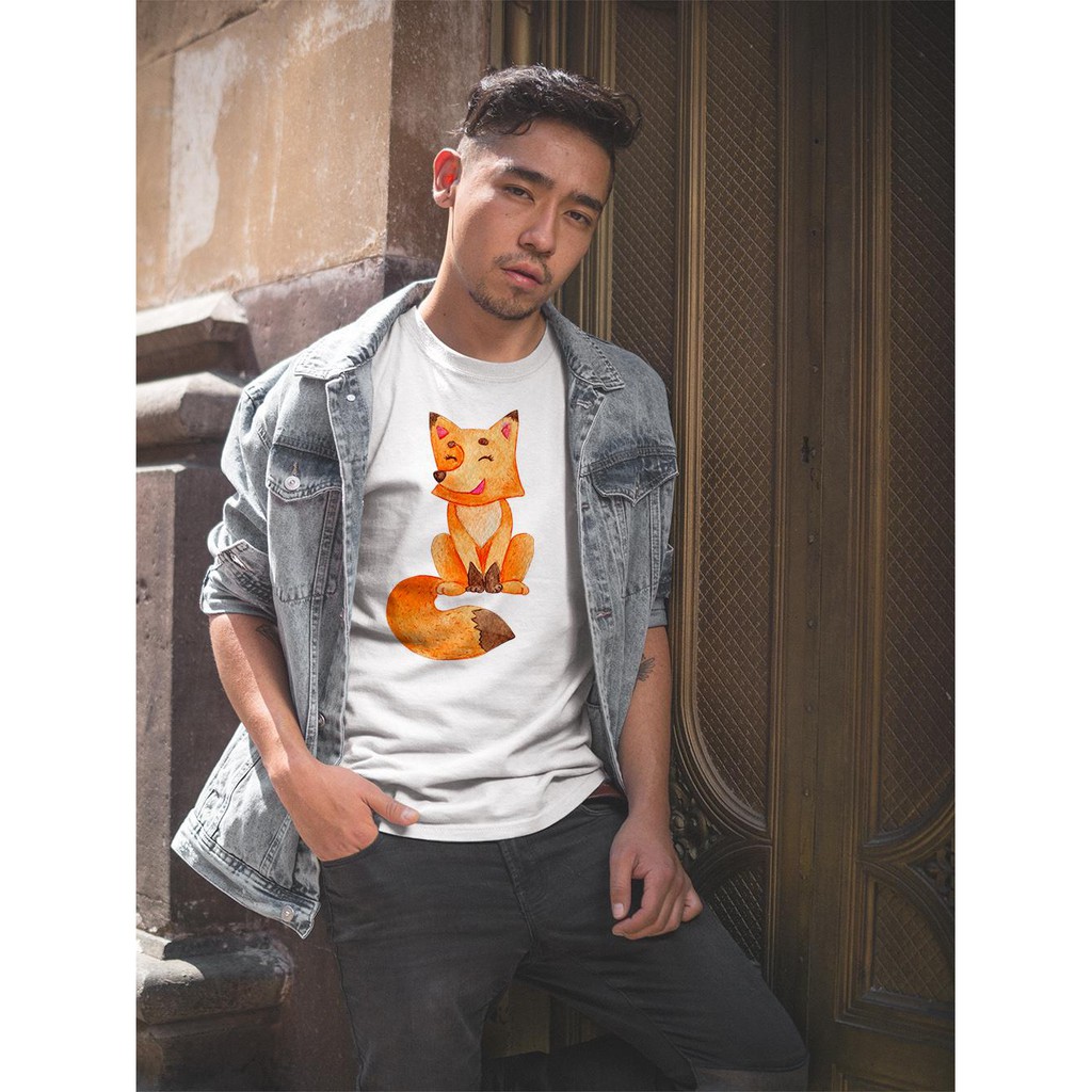 Áo thun Nam in hình Tranh màu bột vẽ cáo - Cotton Thun Phong Cách Cá Tính - Cực Chất Và Đẹp