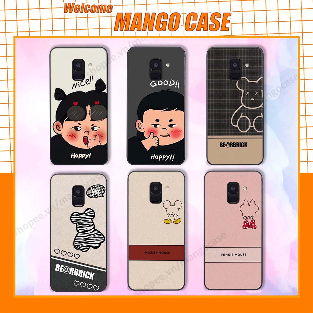 Ốp lưng Samsung A6 2018 / A6 Plus / A6+ in hình happy nice, bé gấu đáng yêu