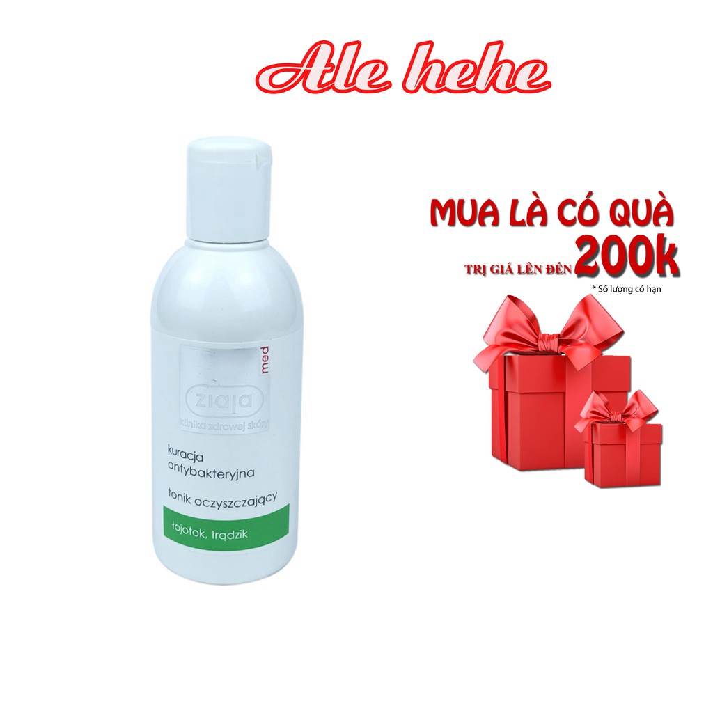 Ziaja - Nước Hoa Hồng Cân Bằng Độ Ẩm Cho Da, Dành Cho Da Mụn Med Xanh 200ml