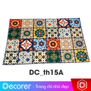 Thảm trải sàn họa tiết gạch hoa chống trơn trượt (40x60)