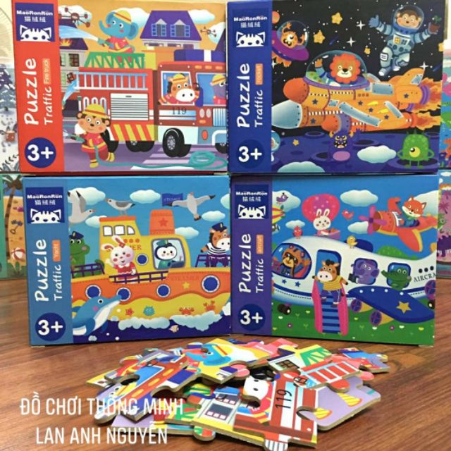 ĐỒ CHƠI THÔNG MINH - BỘ 4 HỘP PUZZLE NHIỀU CẤP ĐỘ