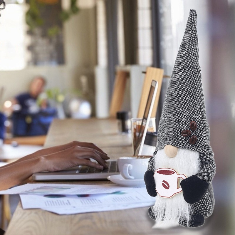 Phụ Kiện Trang Trí Nhà Cửa Hình Chú Lùn Ma Cà Phê Blala Gnome Handmade Độc Đáo