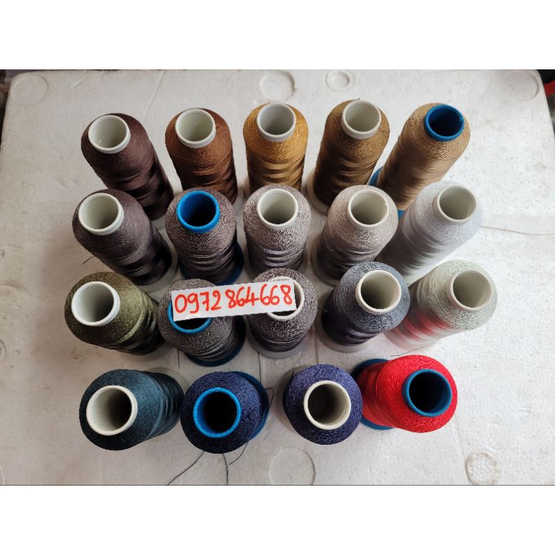 Chỉ dù 420d/3, 500d/3 sợi số 6 hoặc 7 ( khoảng 0,8mm)