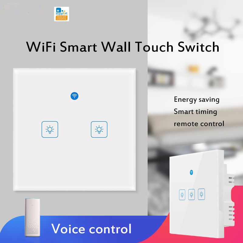 Công tắc cảm ứng đèn Wifi Smart Switch 3 nút WS