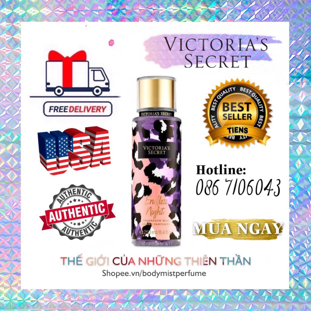 𝗕𝗢𝗗𝗬𝗠𝗜𝗦𝗧𝗣𝗘𝗥𝗙𝗨𝗠𝗘⚜️Xịt Thơm Body Victoria’s Secret Endless Night 250ml | BigBuy360 - bigbuy360.vn