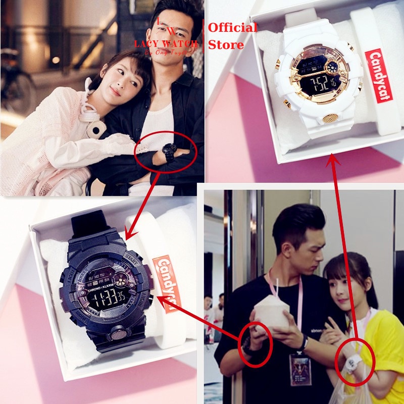 Đồng hồ điện tử LaCy Watch đồng hồ thể thao dây silicon chống nước mặt tròn viền mạ DHAO0002 | BigBuy360 - bigbuy360.vn