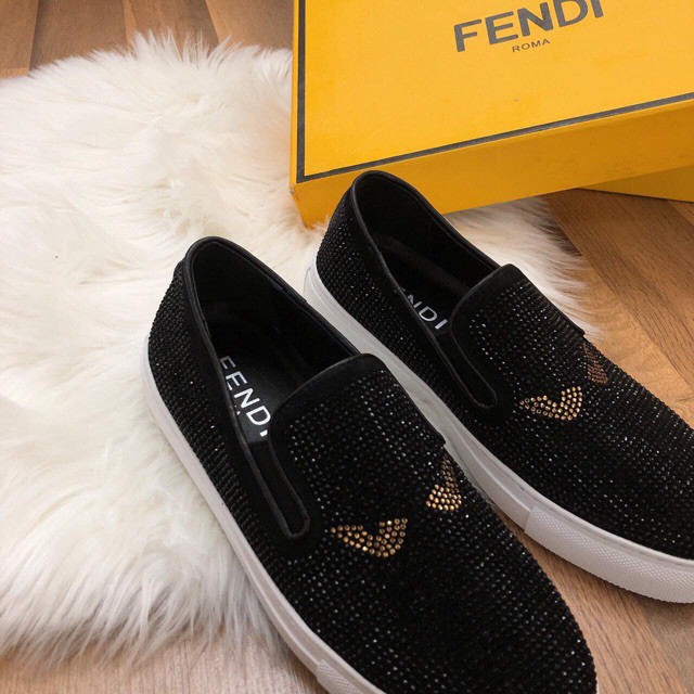 Giày lười nam thời trang đính đá mặt vàng FDD trẻ trung cá tính