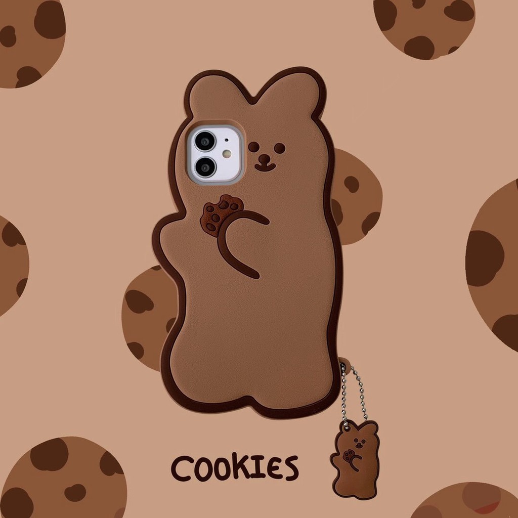 Ốp điện thoại hình gấu bánh quy cho iphone 12/12mini/12pro/12pro max/11/11pro/11pro max/xs max/xr/xs/x/8/7/8plus/7plus | BigBuy360 - bigbuy360.vn