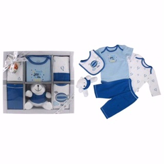 Set quà tặng sơ sinh 6 món kèm thú