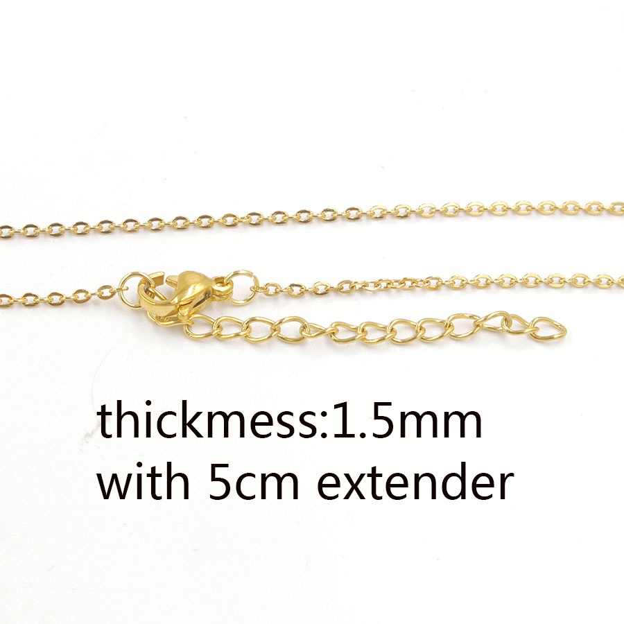 Vòng cổ Bằng Thép Không Gỉ 1.5mm Thời Trang Dành Cho Nam Và Nữ