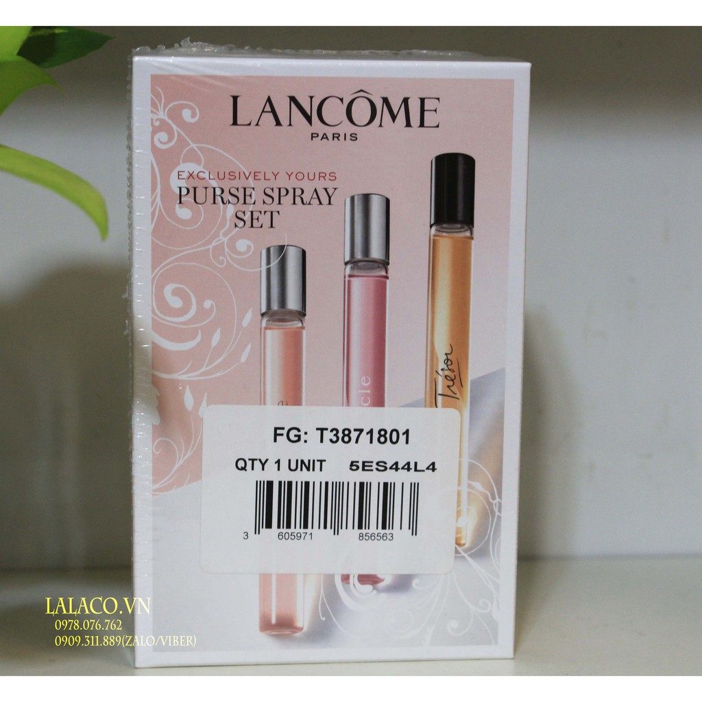 Bộ nước hoa Giftset Lancome 3pc ( Miracle 10ml + Tresor 10ml + La Vie Est Belle 10ml )