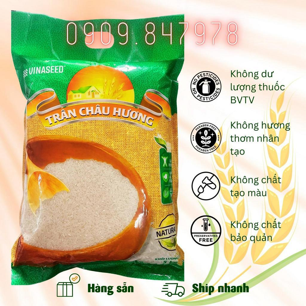 Gạo Trân Châu Hương dẻo vừa, thơm ngon của VINASEED túi 5kg