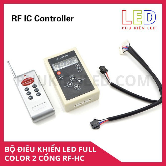 BỘ ĐIỀU KHIỂN LED FULL COLOR 2 CỔNG RF-HC - 133 HIỆU ỨNG TÍCH HỢP ĐIỀU KHIỂN LED 6803