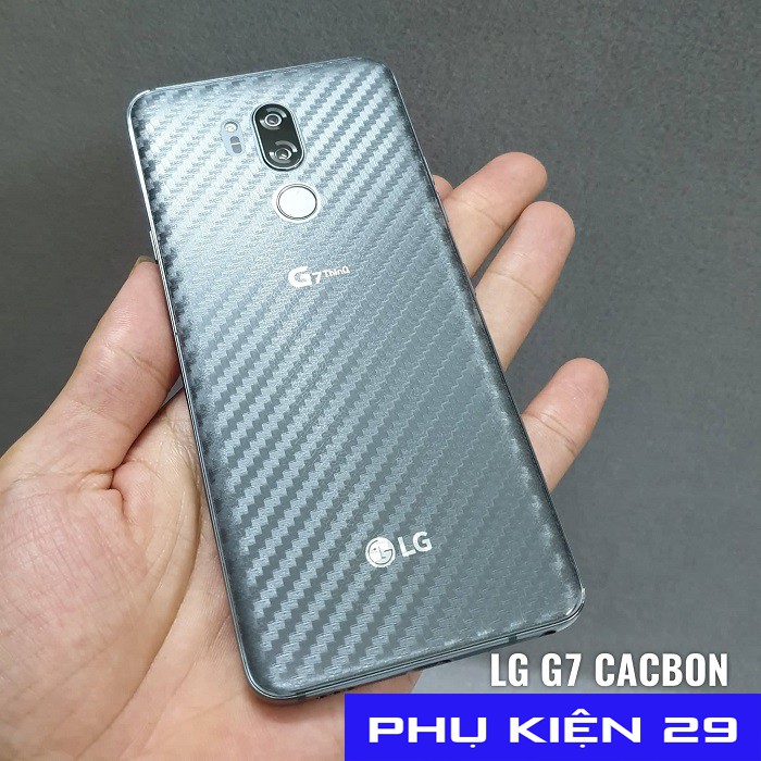 [LG G6/G7/G7 ThinQ] Dán lưng 3D vân Cacbon - Carbon