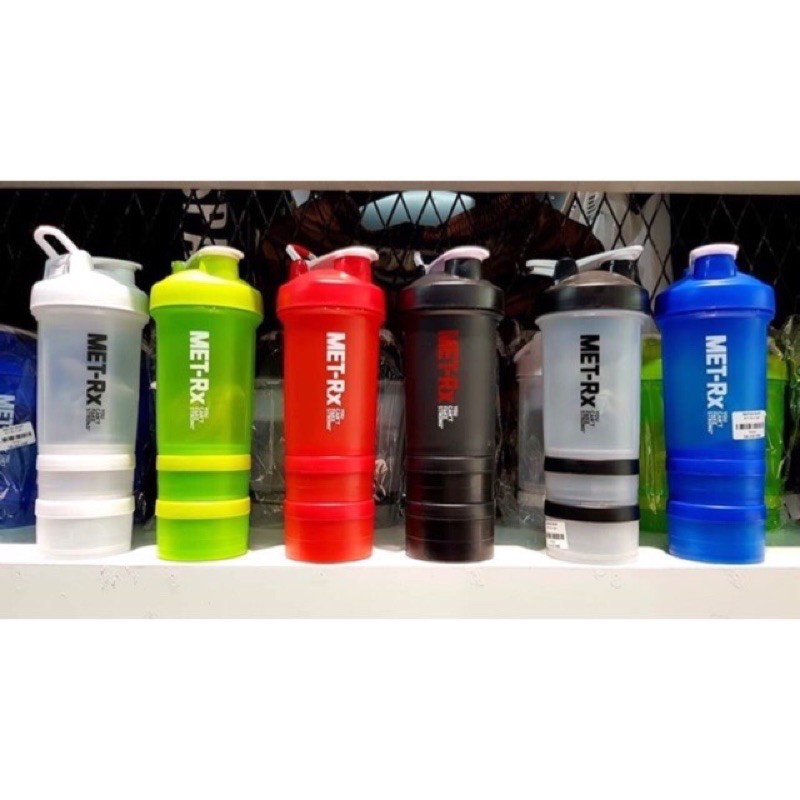 Bình lắc thể thao bình nước Shake bottle ON Gold Standard 3 ngăn riêng biệt, có con lắc lò so