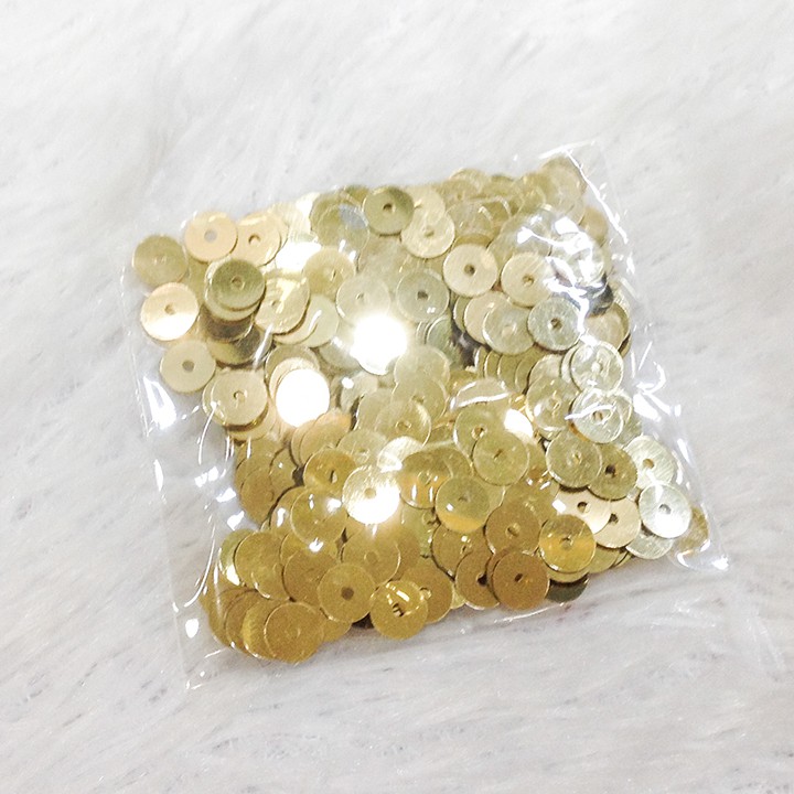 Hạt kim sa kết trang trí áo loại 6mm