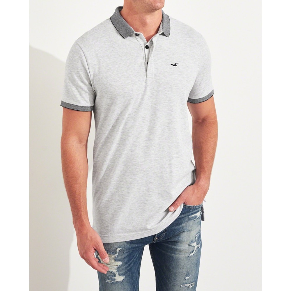 Áo thun nam cổ bẻ Hollister HCO-P156 Stretch Shrunken Collar Polo