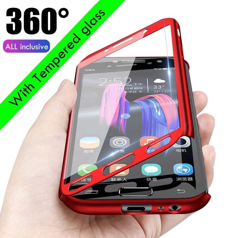 Ốp Lưng Bảo Vệ Điện Thoại 360 Độ Kèm Kính Cường Lực Cho Huawei Nova 2i 3i 3 5t 7i 7se 6se Y6P 2020