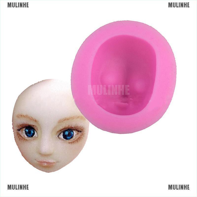 Khuôn Silicone Tạo Hình Đầu Cô Gái 3D Trang Trí Bánh DIY