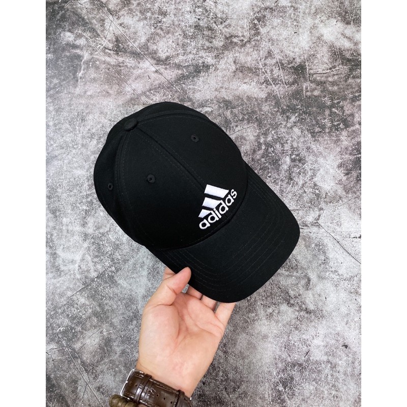Mũ/Nón lưỡi chai đen logo tam giác hàng chuẩn
